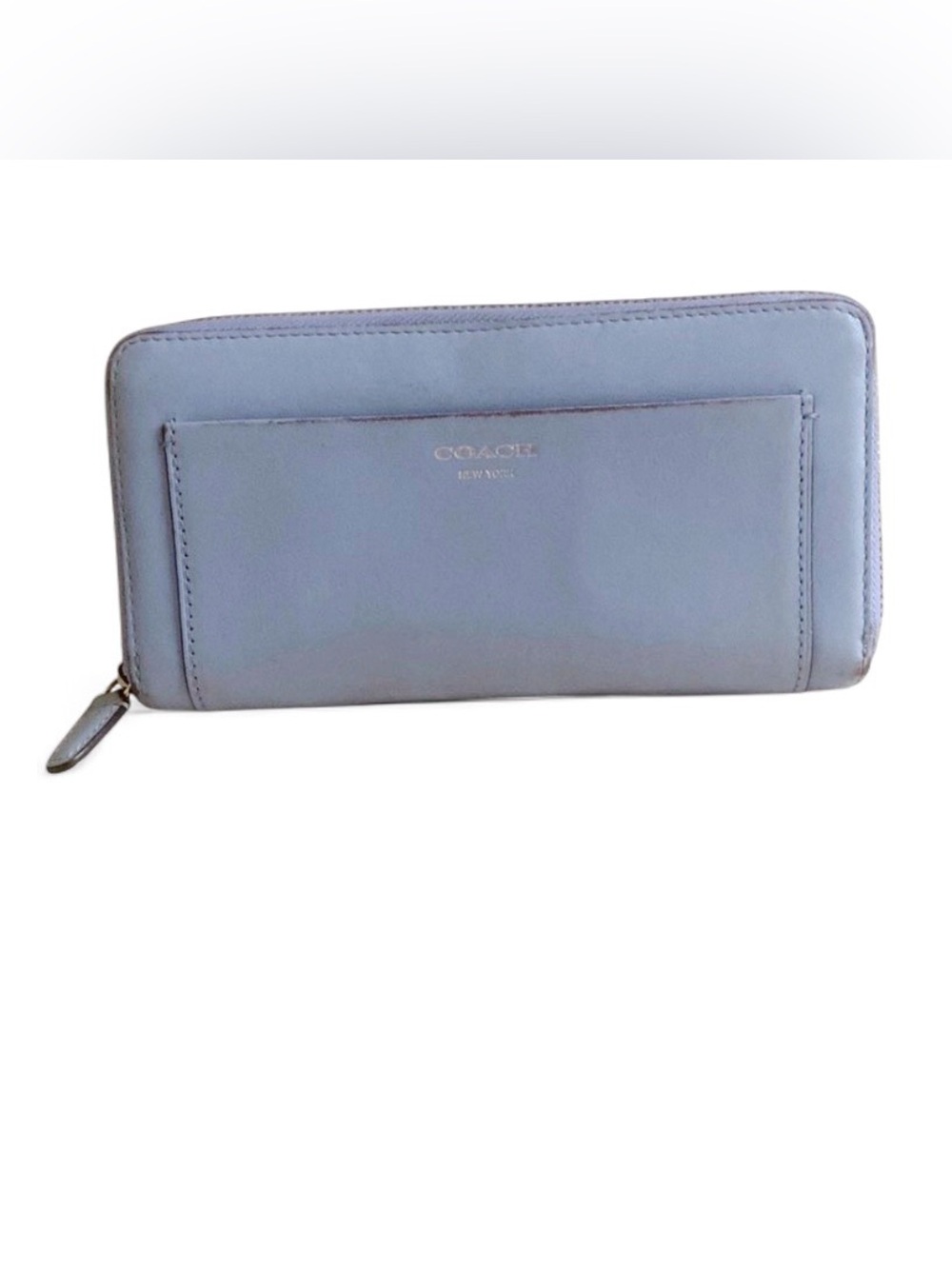 Coach Vintage Y2K Color Block Zip Wallet Blue Mint Lemon Accordion Cute